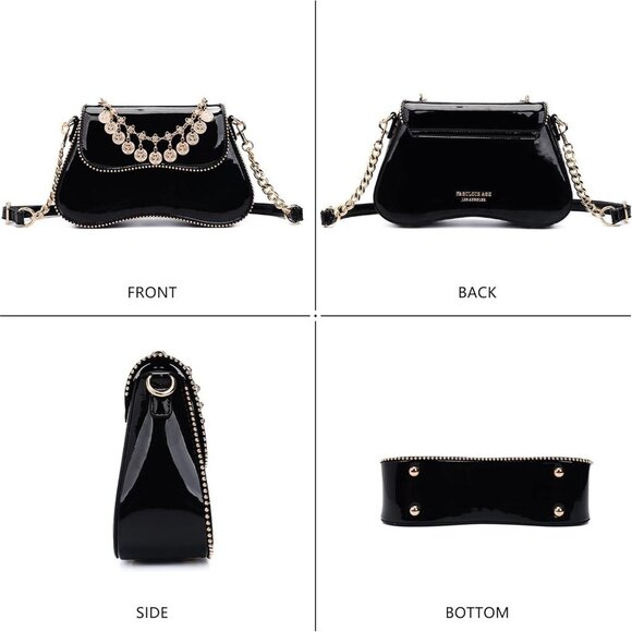 Elegant Small Leather Crossbody Purse for Women – Adjustable Strap, 10.6” Design - Picture 6 of 8